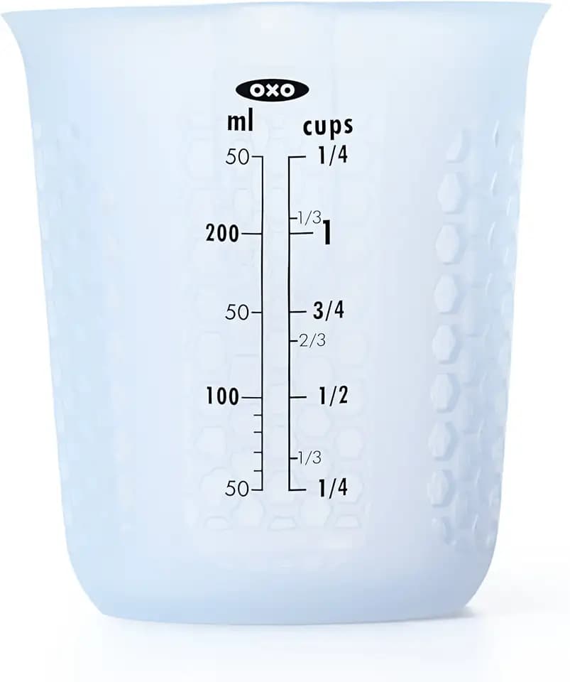 OXO GG 1 CUP SQUEEZE & POUR SILICONE MEASURING CUP, CLEAR