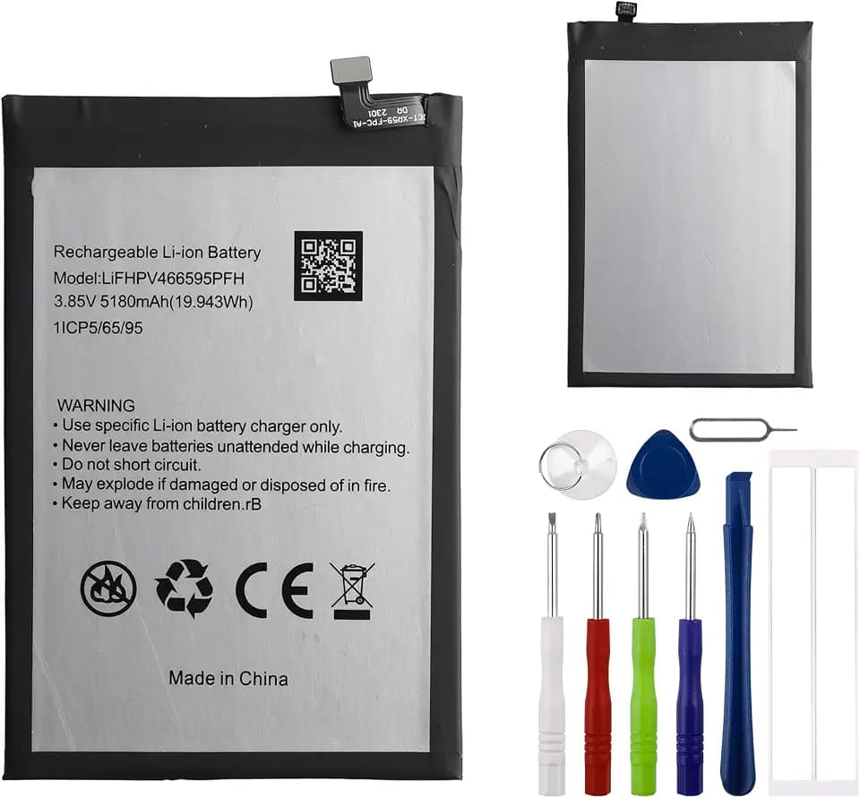 Ersatzakku LIFHPV466595PFH 3.85V 5180mAh Battery Kompatibel mit Blackview A52 Handy-Akku with Tools