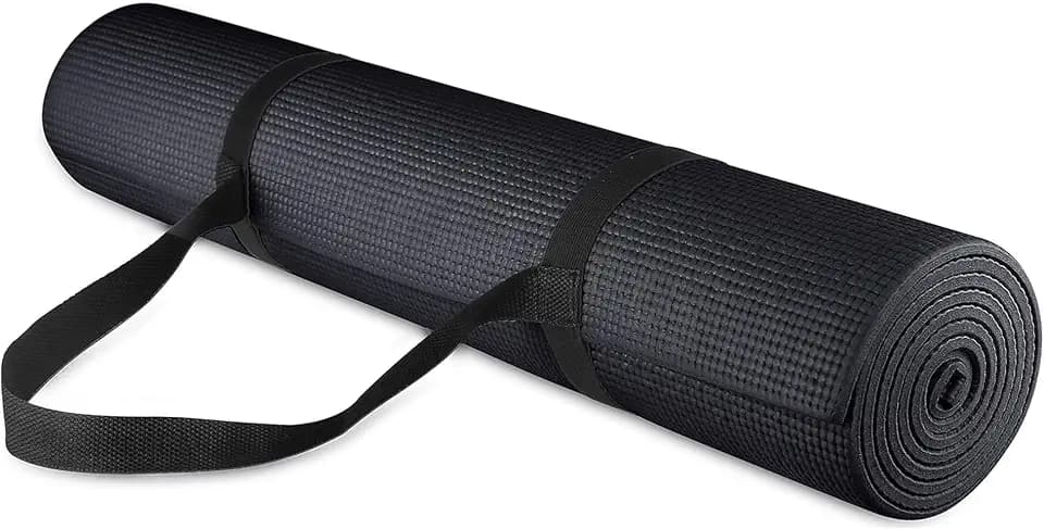 Fitvids All Purpose 1/4-Inch High Density Anti-Tear Exercise Yoga Mat with Carrying Strap with Optional Yoga Blocks, Multiple Colors