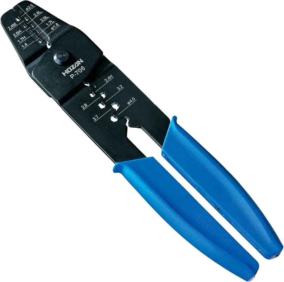 Hozan Crimping Tool (For Open Barrel Type Contact) Crimping Pliers Die Part with Steps, Thin Finish AWG #28 - #14 P-706