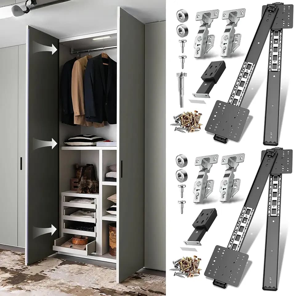 Pocket Door Slide Kit, Cabinet Door Hardware for Insert Doors