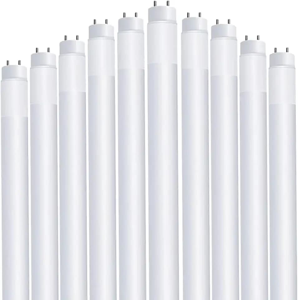 Feit Electric LED 4ft Bulbs T8, 32 Watt Equivalent, Type A Tube Light, Plug & Play, T8 LED Tubes, LED Fluorescent Replacement, Frosted, T848/830/LEDG2/2/5, Warm White, 10 Pack