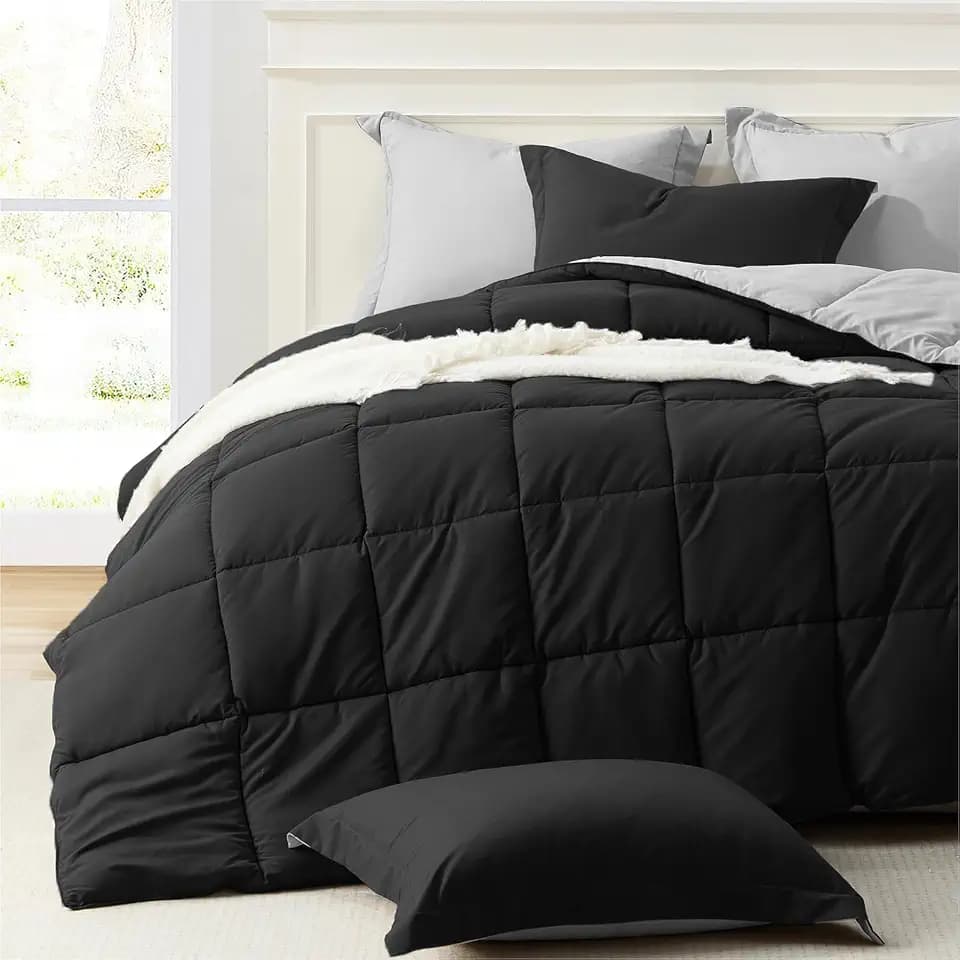 Homelike Moment Queen Comforter Set 3 Piece, Lightweight Soft Bed Sets