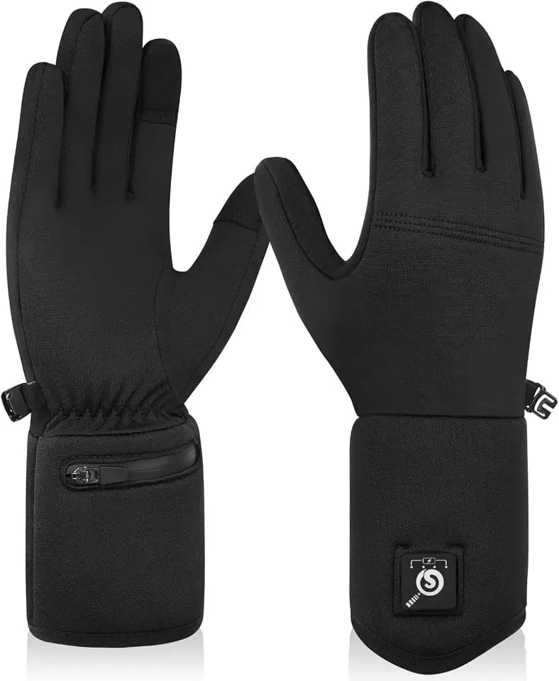 SAVIOR HEAT Heated Glove Liners, Ultra-Thin Rechargeable Electric Gloves, Full Hand & Fingertip Heating, Touchscreen Compatible, Ideal for Typing, Photography, Driving & Light Outdoor Activities