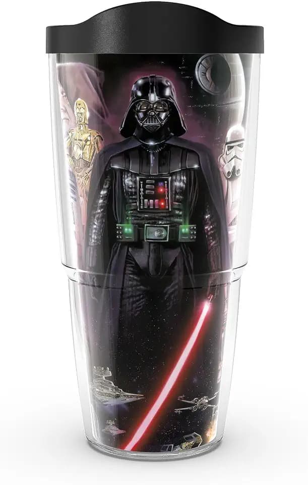 Tervis Star Wars Collage Made in USA Double Walled Insulated Tumbler Travel Cup Keeps Drinks Cold & Hot, 24oz, Classic, 1 Count (Pack of 1)