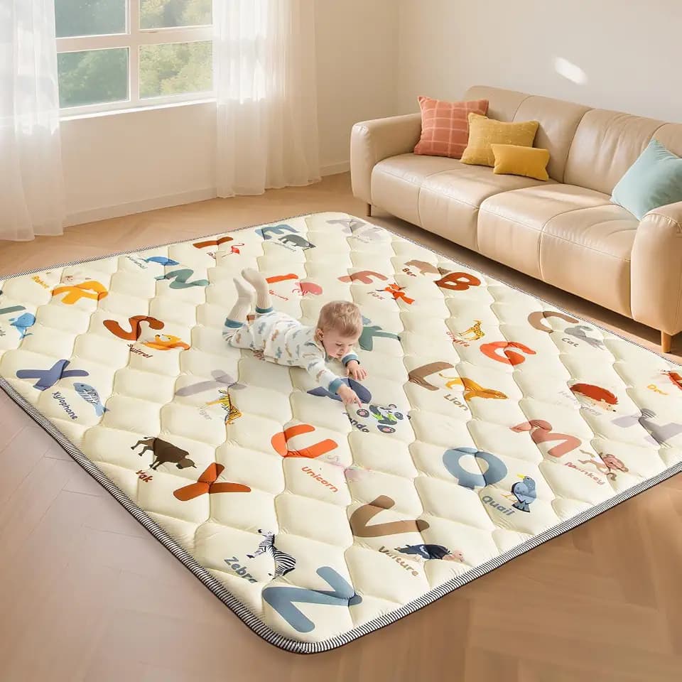 Omzer 74x50 Baby Play Mat for Floor, Playpen Mat for Toddlers Infants