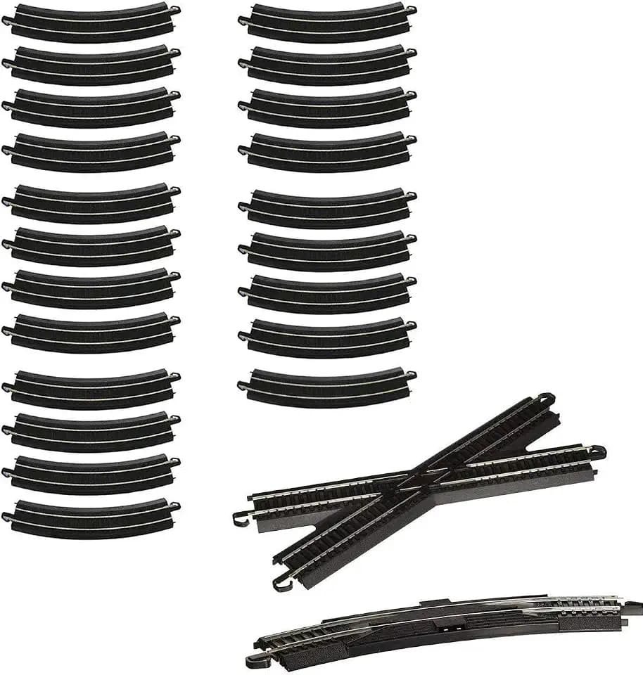 Bachmann Trains Snap-Fit E-Z TRACK E-Z TRACK FIGURE 8 TRACK PACK - STEEL ALLOY Rail With Black Roadbed - HO Scale Medium