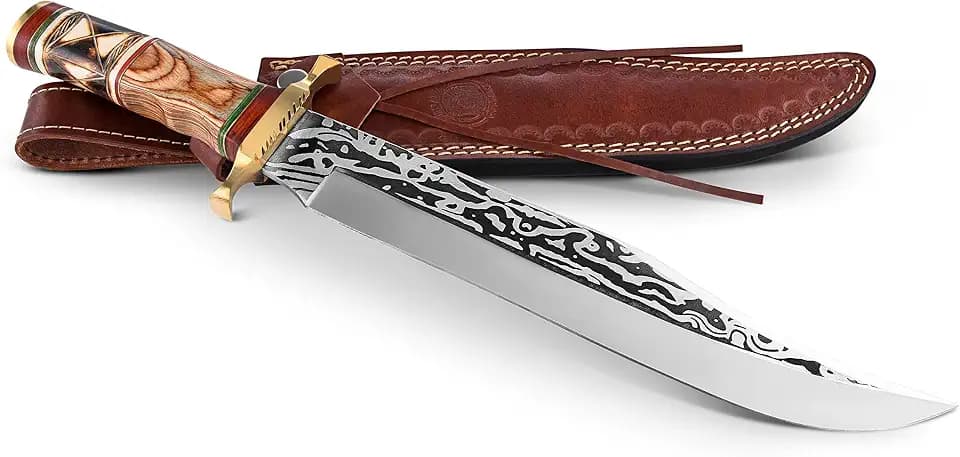 Stauer Down Under Bowie Knife with Sheath – High Grade 420 Stainless Steel Knife for Men for Camping and Outdoor Ventures – Gear for Men