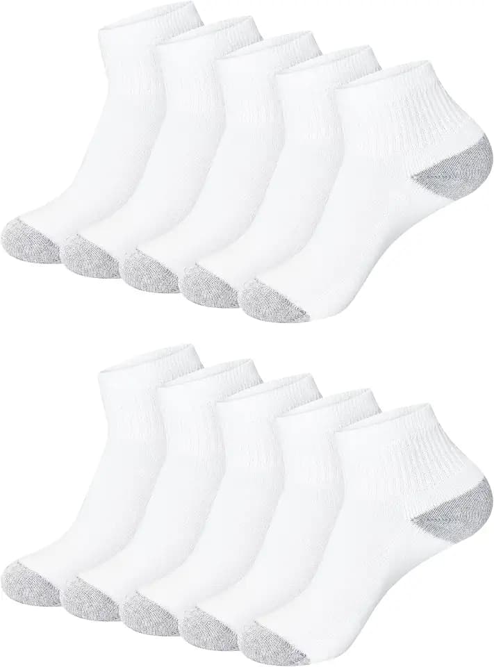 Hanes Women's Cushioned Athletic Ankle Socks (10-Pack)