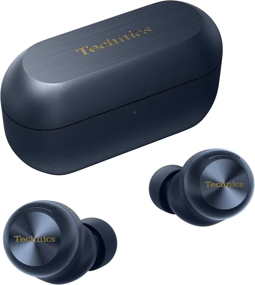 Technics EAH-AZ100E-A Kabellose Kopfhörer mit Geräuschunterdrückung, Bequeme In-Ear-Kopfhörer, Multipoint-Bluetooth, Voice Focus AI, Mitternachtsblau