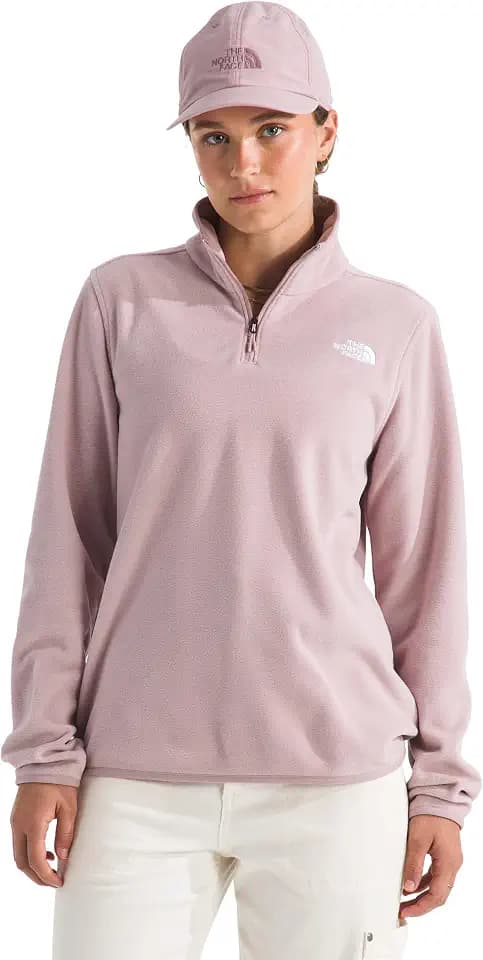 THE NORTH FACE Women's Glacier Fleece Quarter Zip Jacket | Pullover With Zip Pockets & Stretch on Collar, Cuffs & Hem