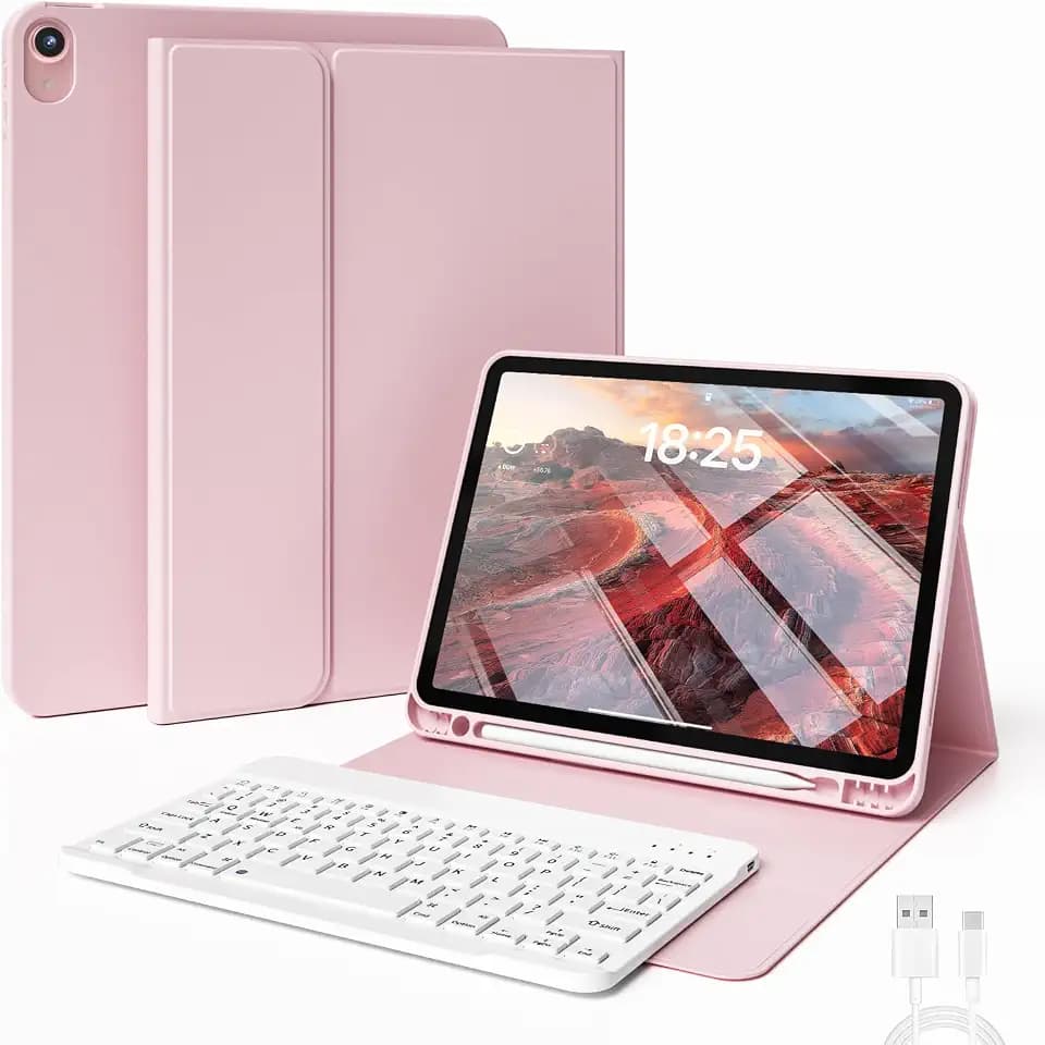 JKSML Hülle mit Tastatur für iPad Air 11 Zoll (M4/M3/M2) 2026/2025/2024
