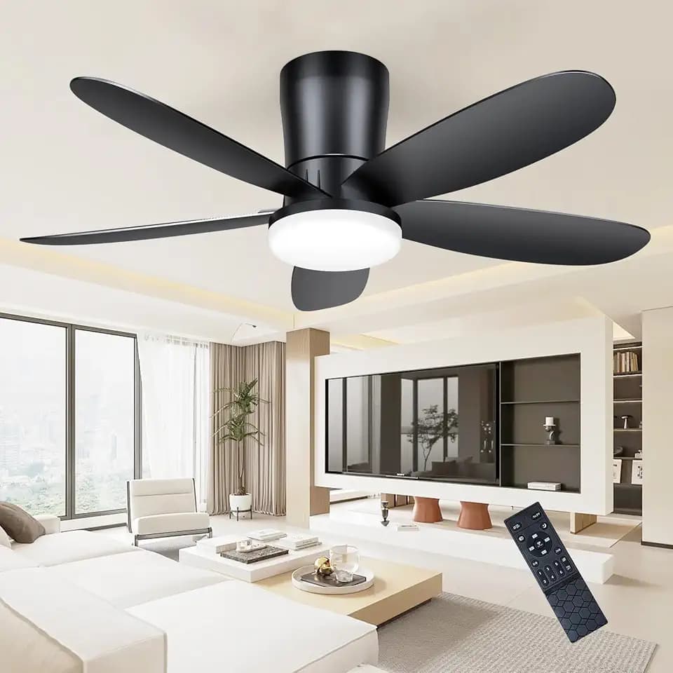 Low Profile Ceiling Fan with Light, 42 Inch, No APP Required