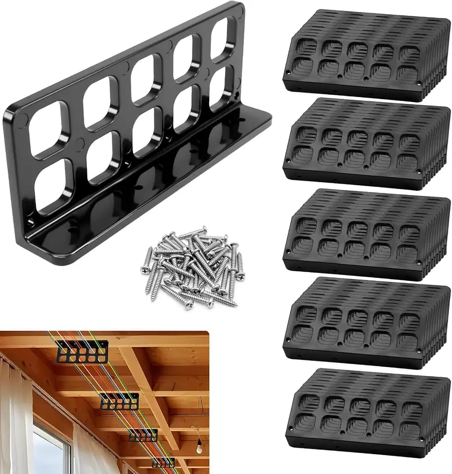 50Pc Cable Chase-Wire Bracket Fits NMB Electrical Cord Organized Management