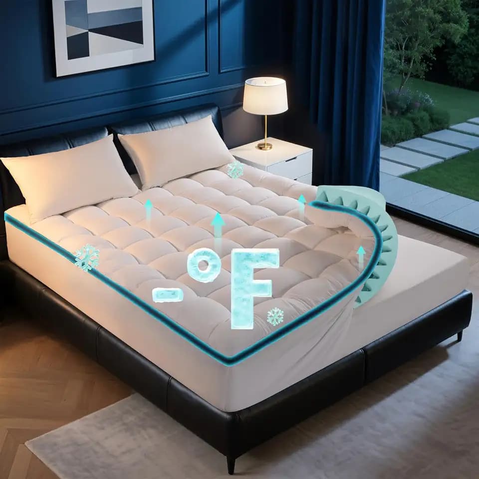 4 Inch Dual Layer Memory Foam Mattress Topper Twin XL Size - 2 Inch 1000GSM Soft Pillow Top Mattress Pad & 2 Inch 5-Zone Egg Crate Cooling Gel Memory Foam for Back Pain with 6-18"Deep Pocket(39"x80")
