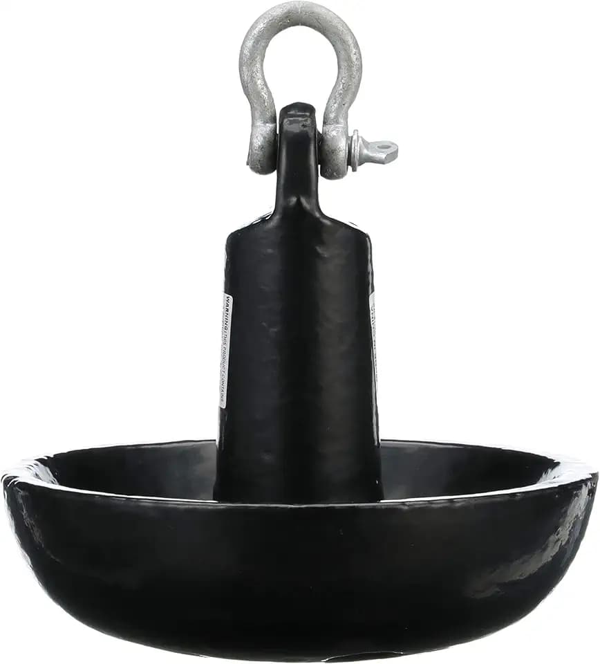 Seachoice Mushroom Anchor – Vinyl-Coated Cast Iron – Black – Multiple Sizes