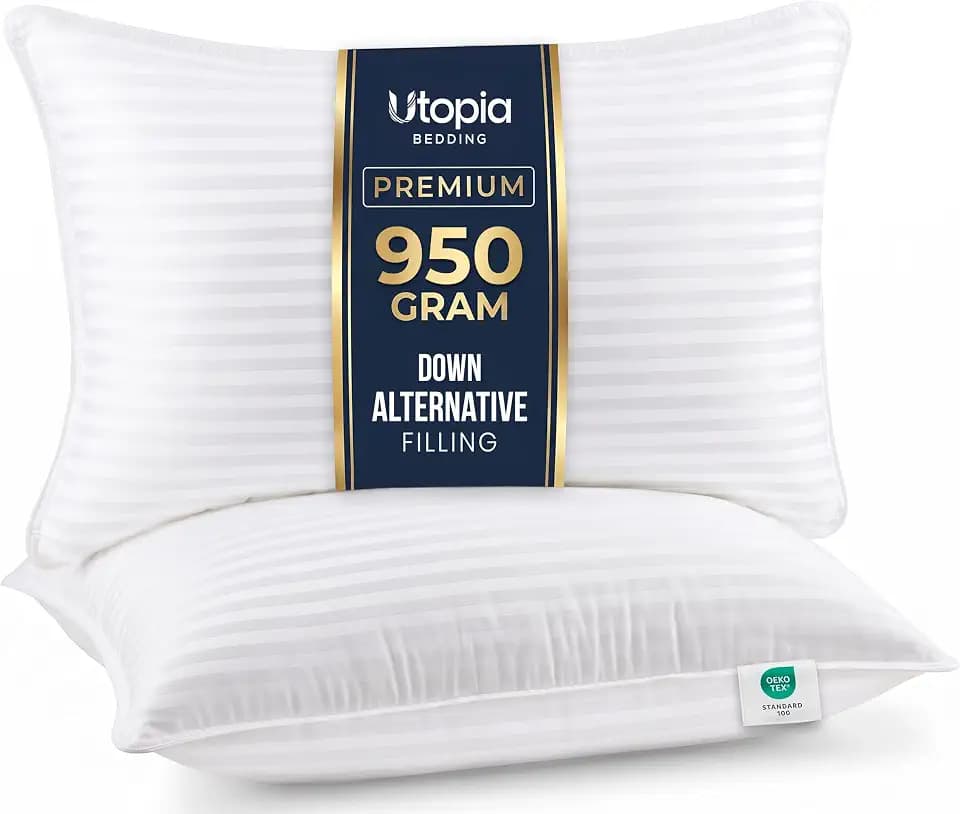 Utopia Bedding Bed Pillows for Sleeping, Pillows Standard Size Set of 2