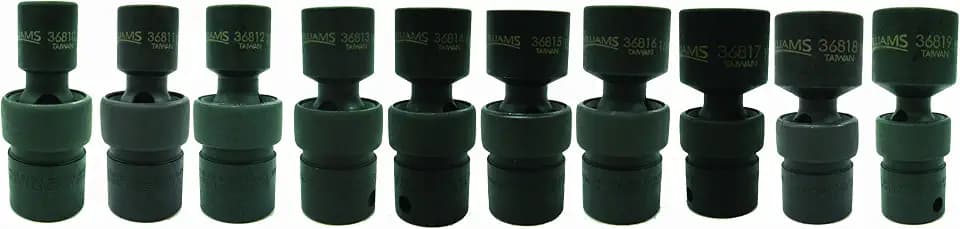 Williams 36910 10-Piece 3/8-Inch Drive Metric Universal 6 Point Impact Socket Set