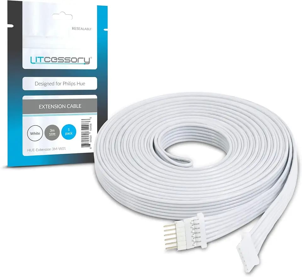 Litcessory Verlängerungskabel für Philips Hue V4 / Solo Lightstrip