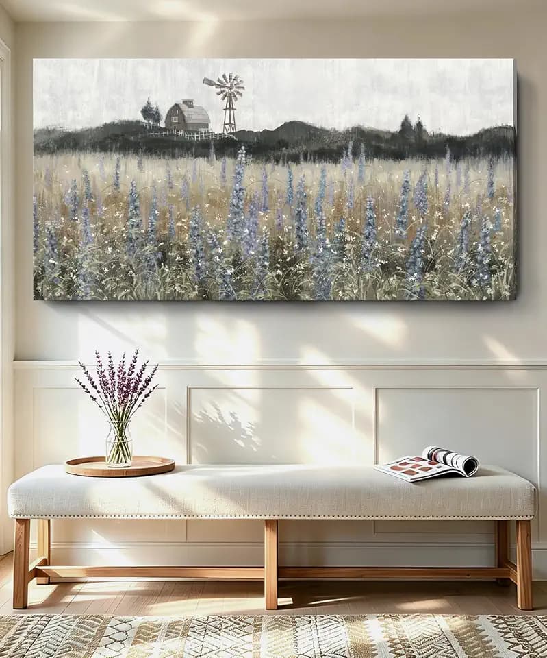 Nicetop Large Rustic Farmhouse Canvas Wall Art for Living Room 30x60inch