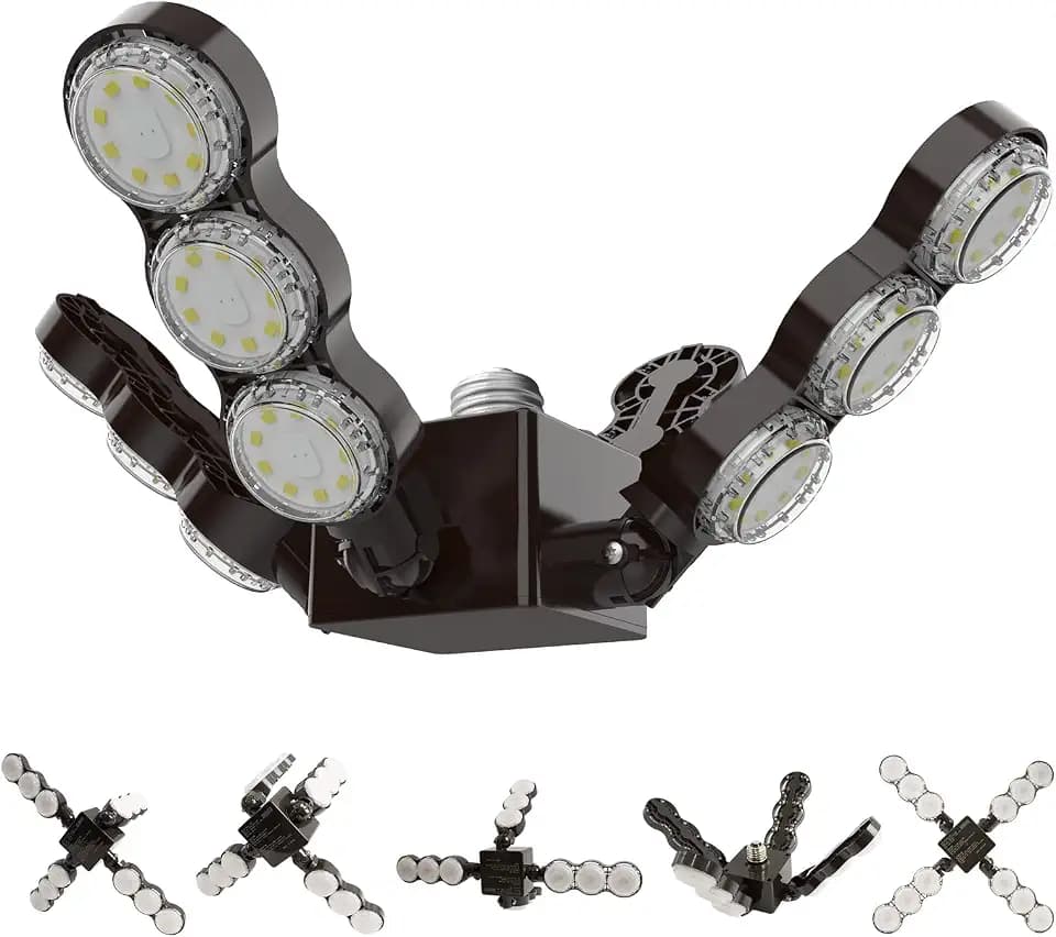 SANSI 60W 6000LM LED Bright Ceiling Garage Light 5000K Daylight E26 Base