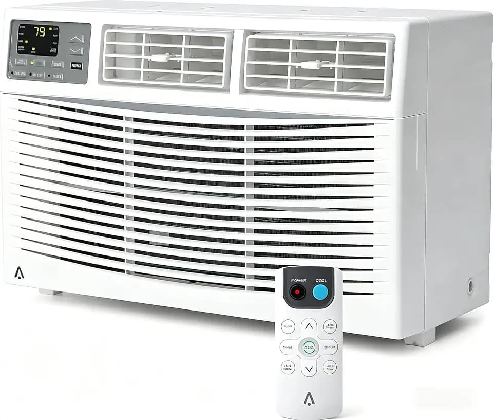 6000 BTU Window Air Conditioner, Window AC Unit 115V Cools Up to 250 Sq.Ft, Energy Saving with Remote & Sleep Mode & 24HTimer, Perfect for Small Bedroom or Living Room, Easy Install Kit