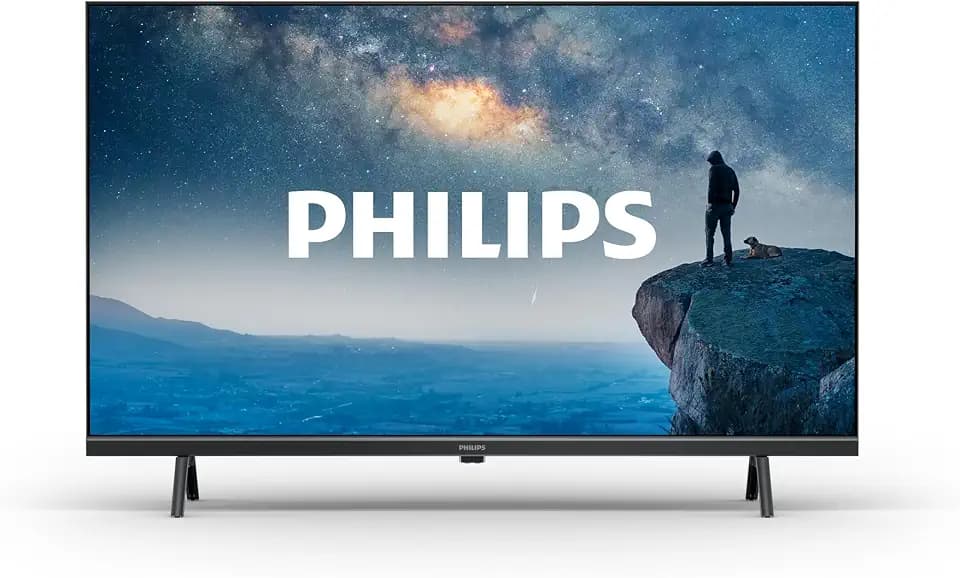 PHILIPS 32PFS6109 HD LED Smart TV - 32-Zoll Display mit Pixel-präziser HD Titan OS Plattform, Funktioniert mit Alexa und Google Sprachassistent – Matt Schwarzer