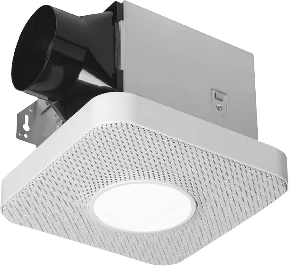 Homewerks 90 CFM DC Bathroom Fan with Bluetooth Speaker and LED