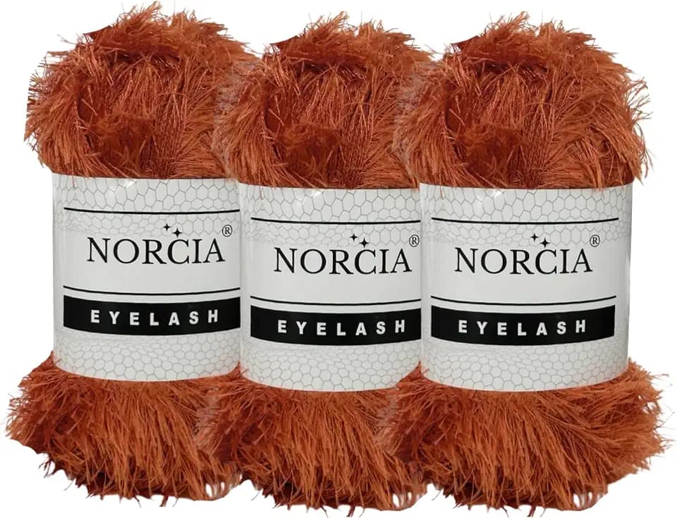 Eyelash Yarn Fun Fur Yarn(3 * 100g-3.5oz) (3 * 153yds-140mt) Fuzzy Premium Soft Crochet DIY Hand Knitting 100% Polyester