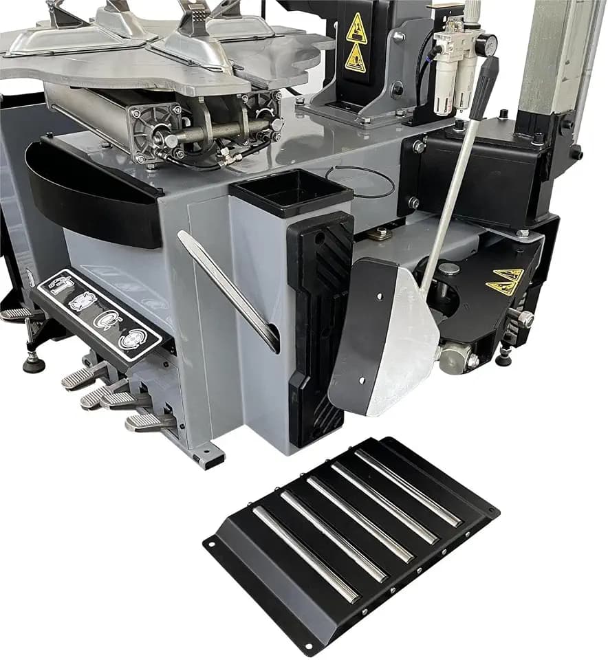 Universal Tire Changer Base, Wheel Ramp, Freestanding Rolling Plate