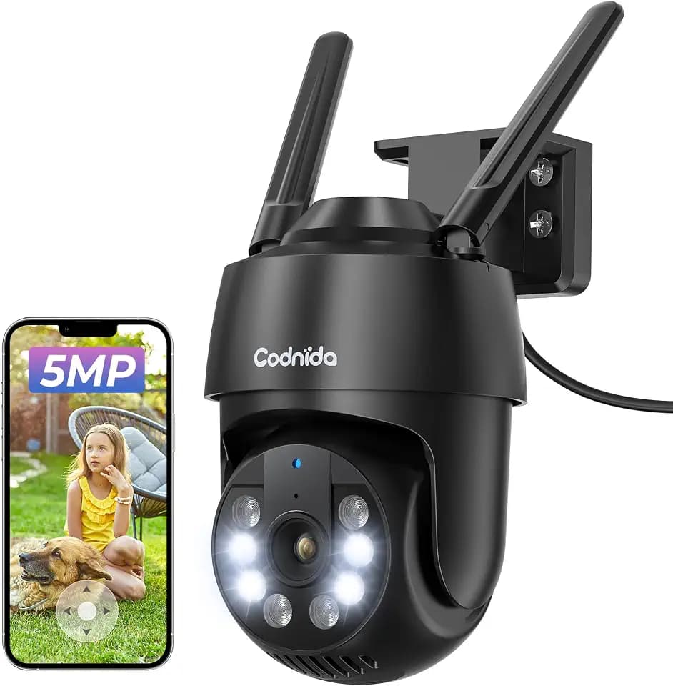 Codnida 5MP Überwachungskamera Aussen WLAN,2,4/5Ghz WiFi Kamera Outdoor