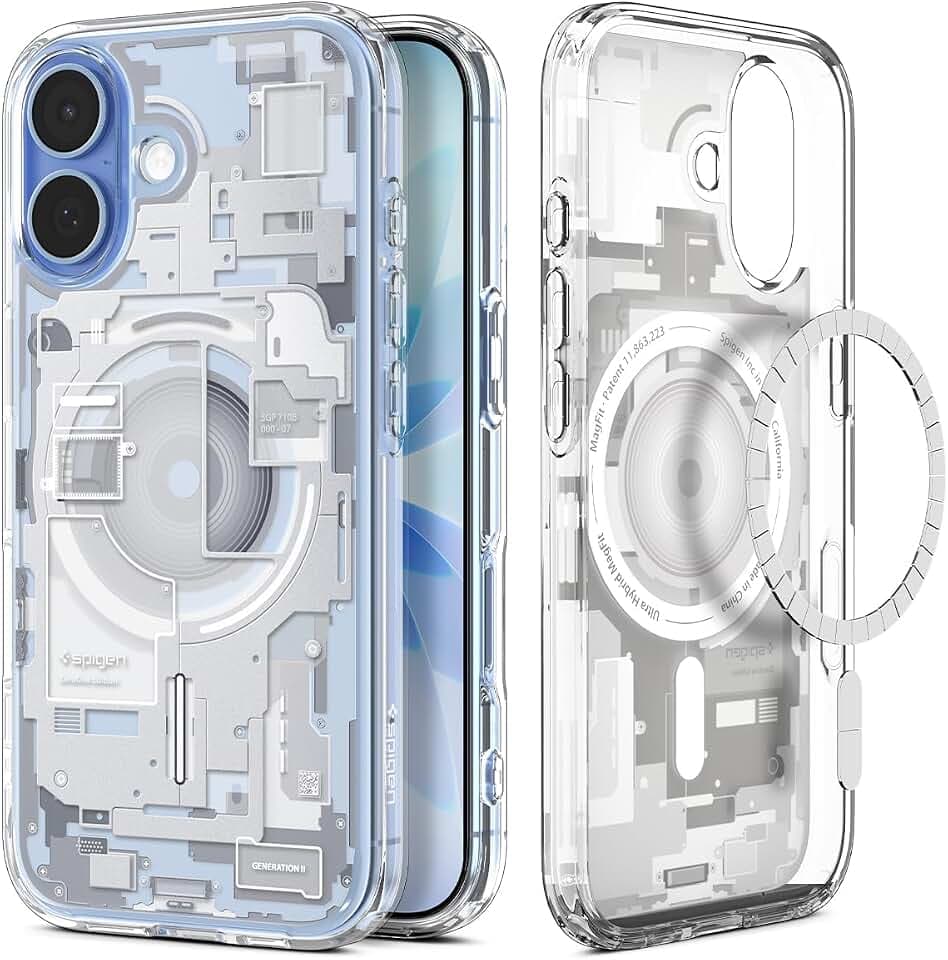 Spigen Ultra Hybrid MagFit for iPhone 17 Case, Zero One White