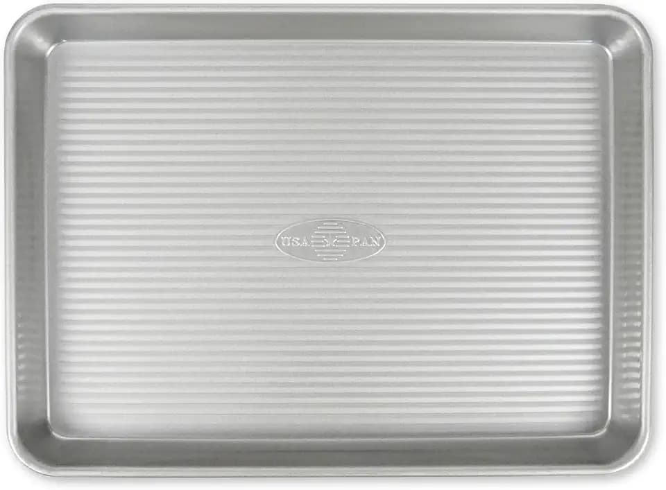 USA Pan Bakeware Nonstick Quarter Sheet Pan, Baking Sheet Aluminized Steel, Pan Measures: 13 x 9.5 x 1 inches