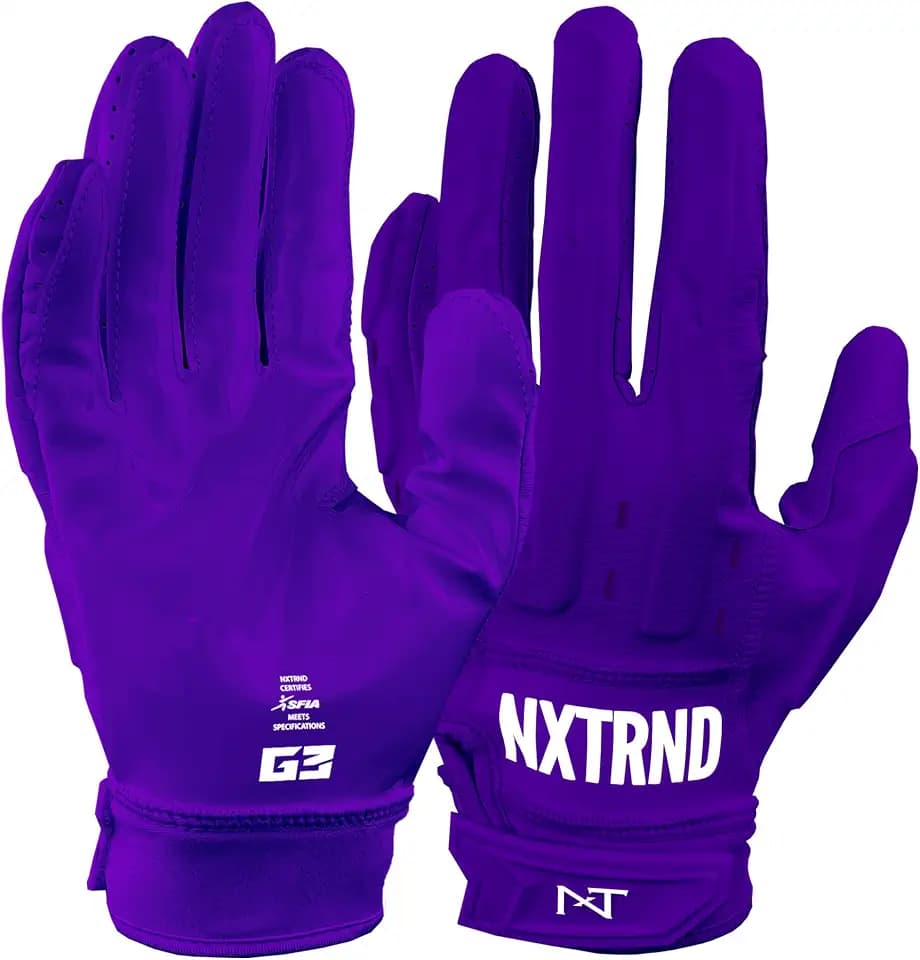 NXTRND G3 Pro Padded Football Gloves, Sticky Receiver & Lineman Gloves