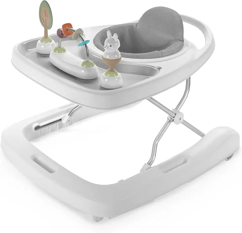 Ingenuity Step & Sprout 3-in-1 Foldable Baby Activity Walker with Removable Toys Ages 6 Months +, First Forest