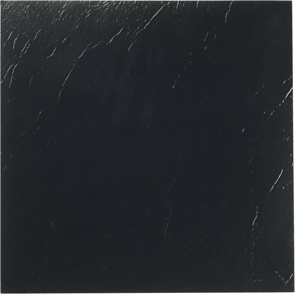 Nexus Peel & Stick Vinyl Floor Tiles, 20-Pack, 12 x 12 in, Black