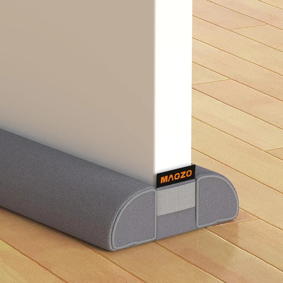 MAGZO Under Door Draft Stopper, 36 Inch Adjustable Door Gap Filler, Gray