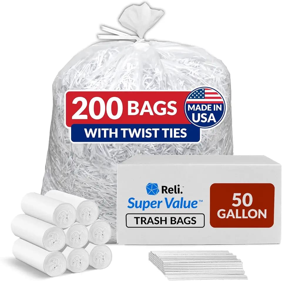 Reli. 50 Gallon Trash Bags Heavy Duty | Made in USA