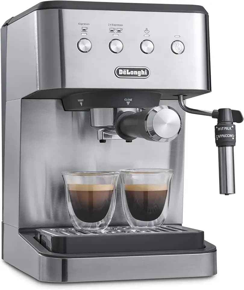 De'Longhi Classic Espresso Machine, Milk Frother, Stainless Steel