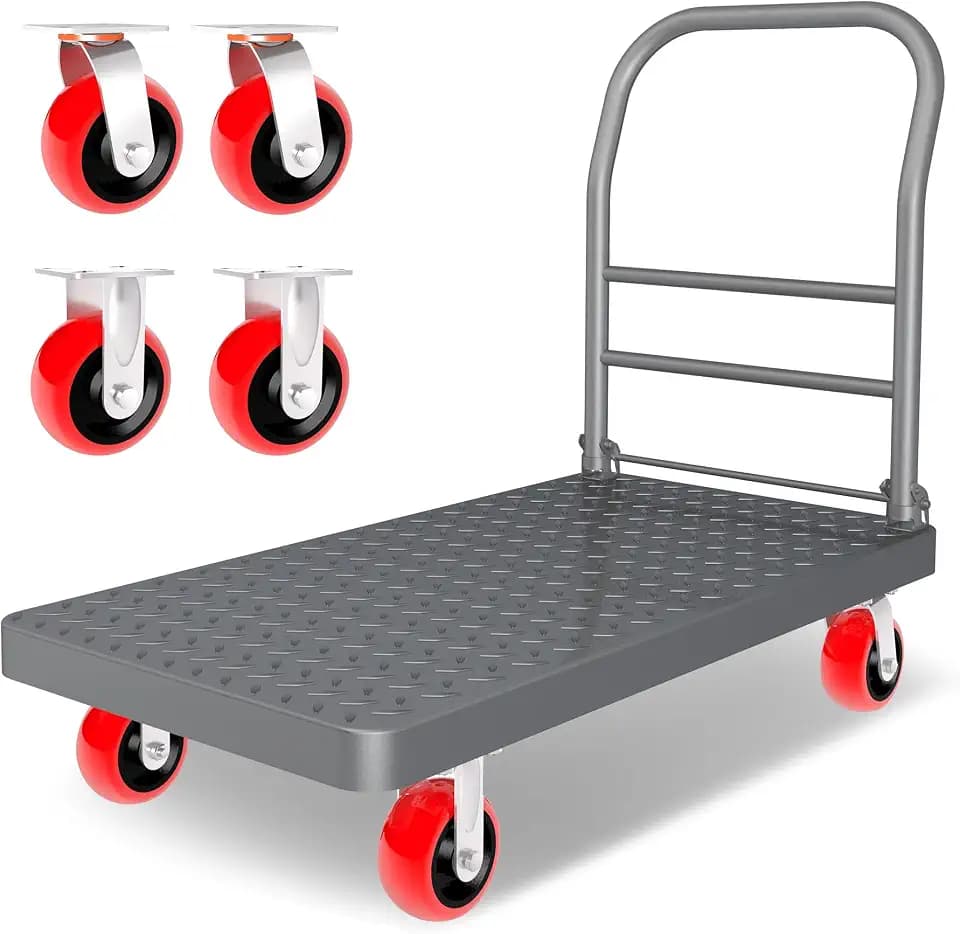 2000lbs Heavy Duty Platform Truck Foldable Flatbed Push Cart 36" x 24"