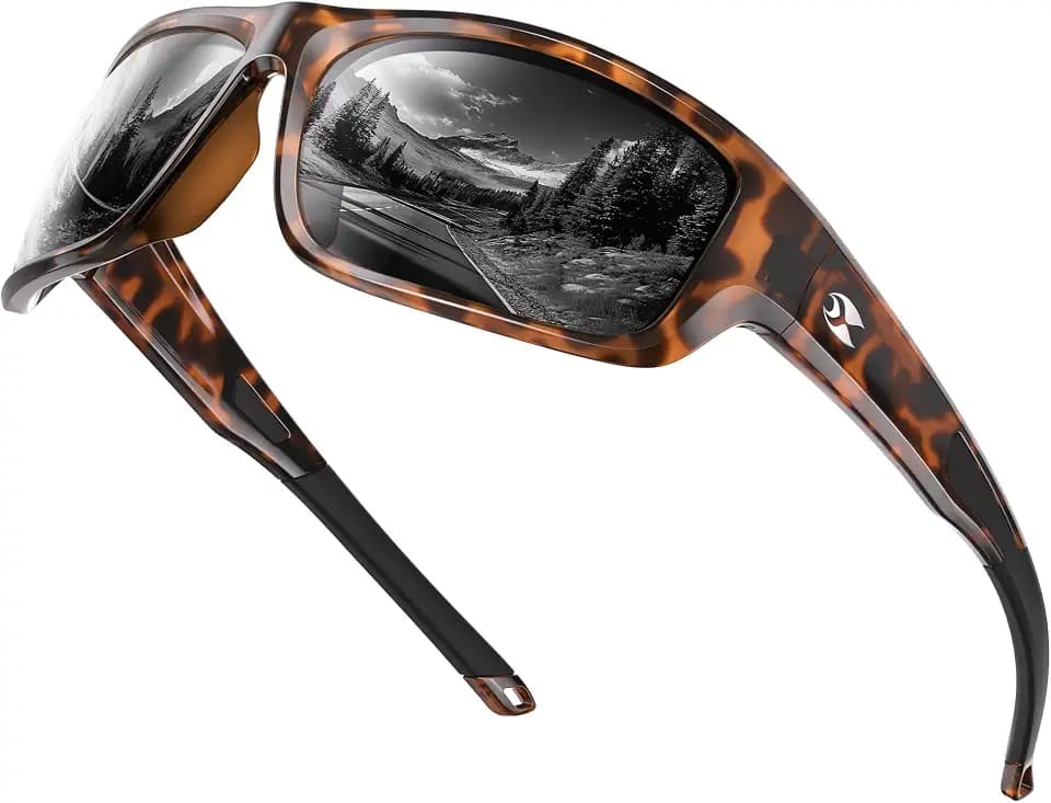 suoso Polarized Sports Sunglasses for Men Wrap Design for Fishing Running