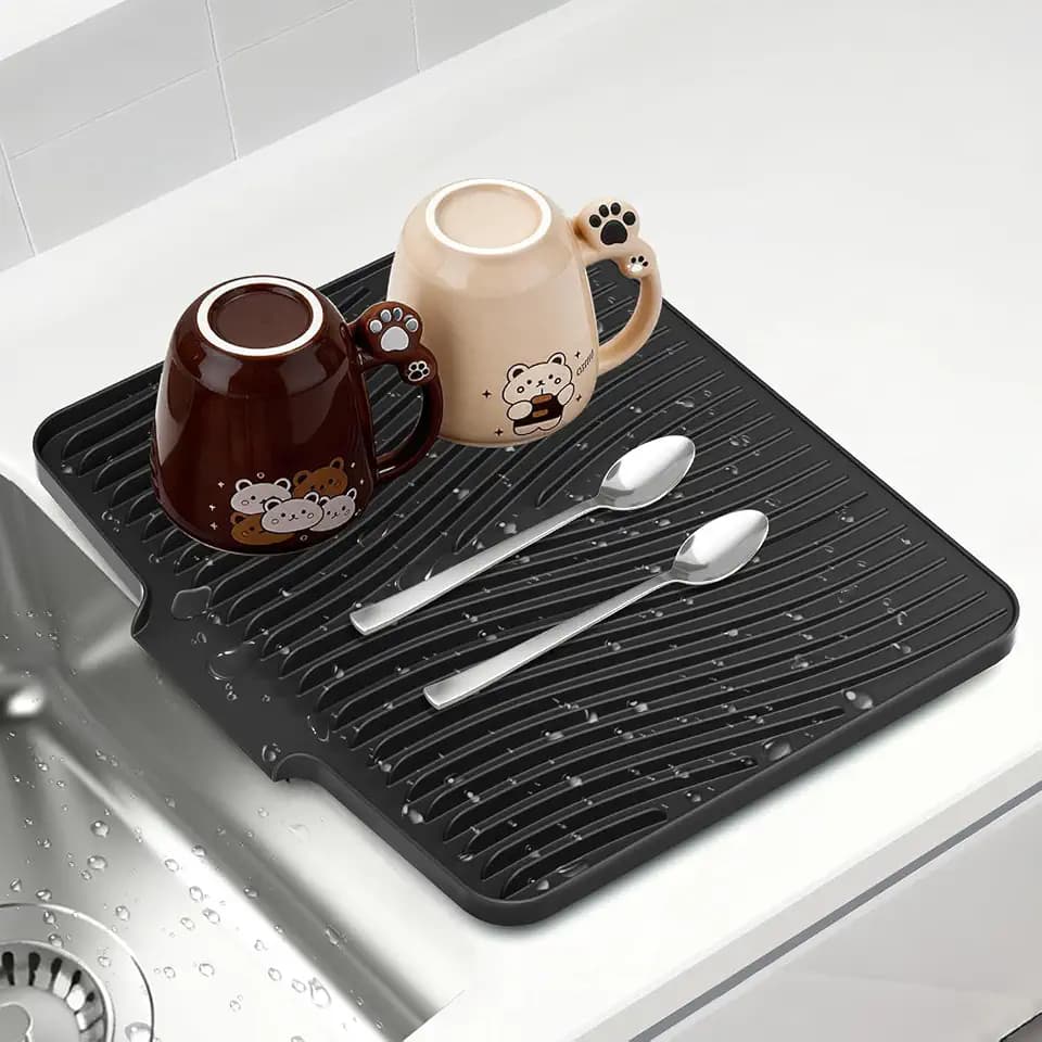 Silicone Dish Drying Mat for Kitchen counter