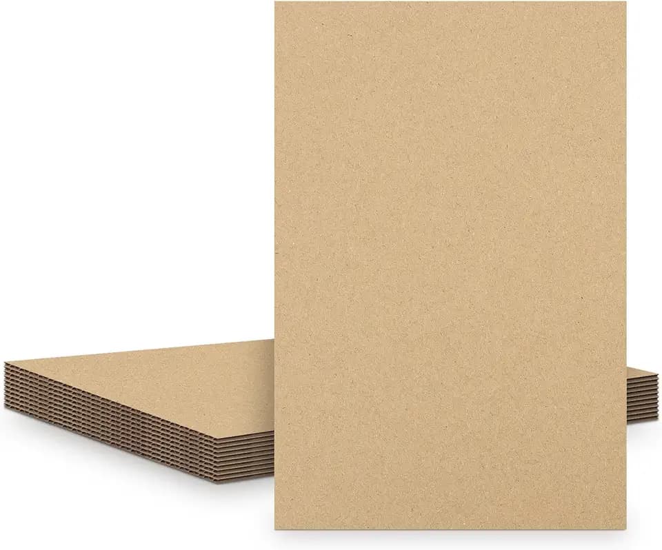 Golden State Art 10 Pack 24x36 Corrugated Cardboard Sheet 3/16" Flat Insert