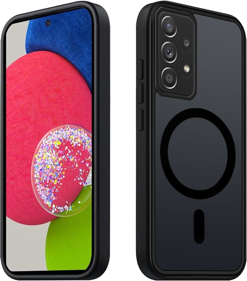 Tawarror Magnetische Hülle für Samsung Galaxy A52s / A52, Matt Schwarz