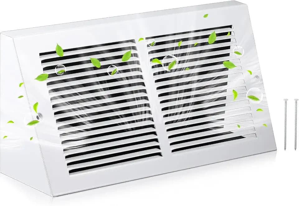 Honeydak 1 Pack Baseboard Register Vent Covers 12" x 6" Duct Opening, White