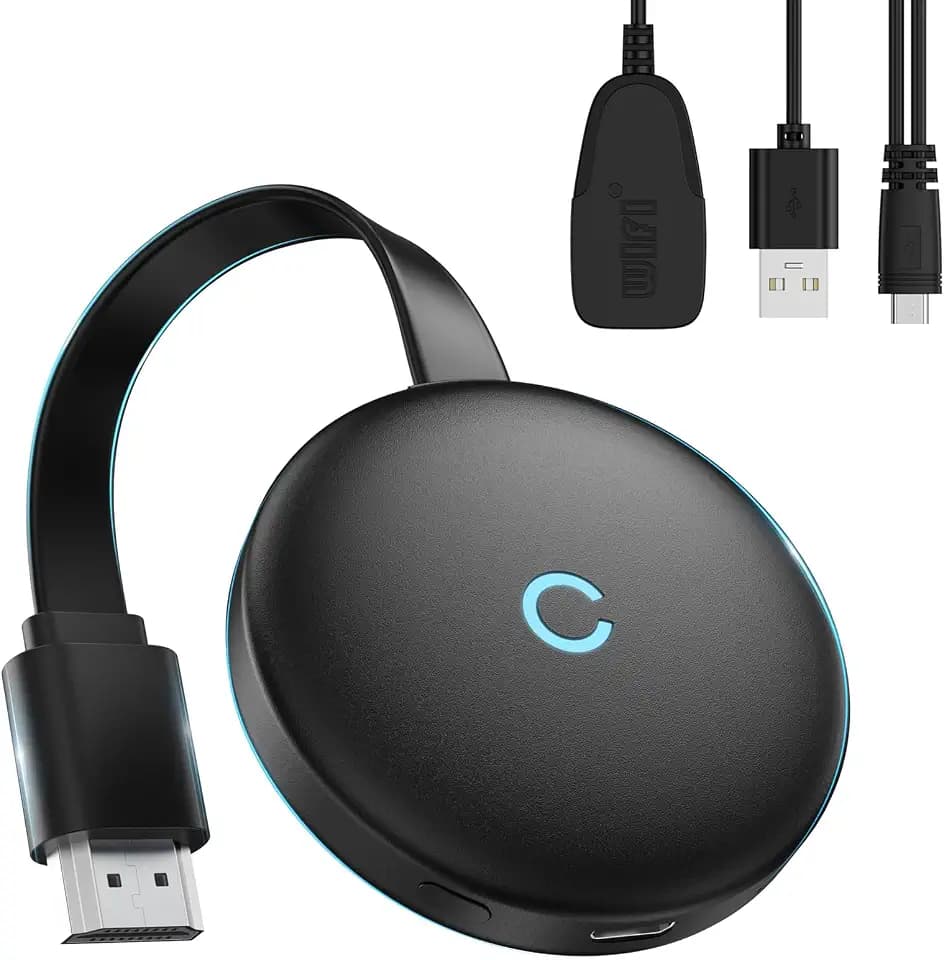 Miracast HDMI Dongle, 4K Wireless HDMI Screen Mirroring Diaplay Streamer Adapter, 5G/2,4 Hz Transmitter and Receiver von Video/Audio Übertragung von Laptop, PC, Smartphone auf TV, Beamer, Monitor