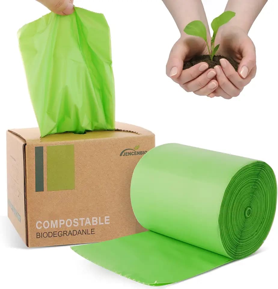 Kompostierbare Müllbeutel 10 Liter 100 Stück bio müllbeutel für saubere Entsorgung mit EN13432 Zertifizierung OK Compost Home zertifiziert