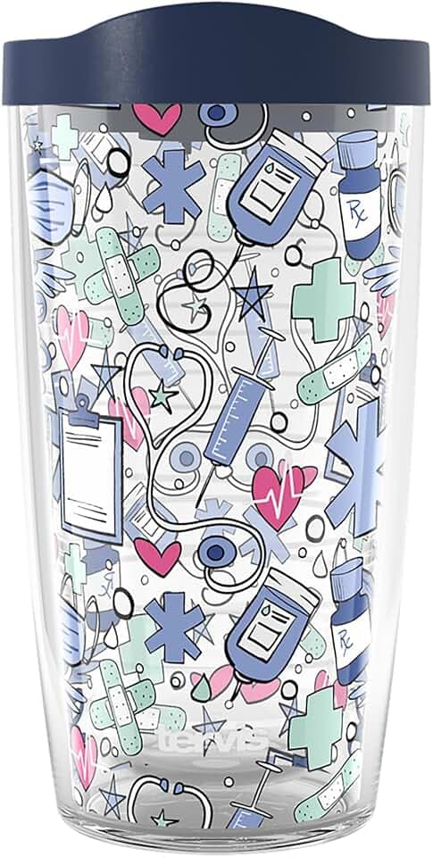 Tervis Medical - Tools of the Trade Made in USA Double Walled Insulated Tumbler Travel Cup Keeps Drinks Cold & Hot, 16oz, Classic