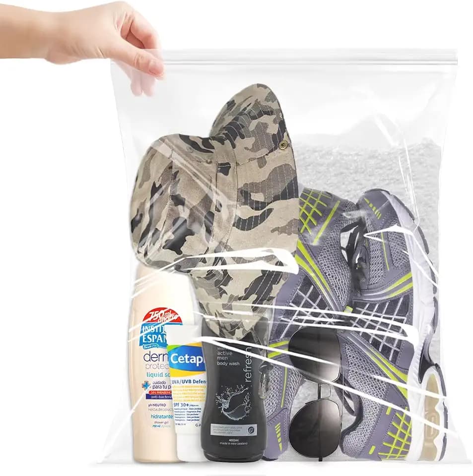 3.5 Gallon Storage Bags, 12 Pcs 16"x18" Extra Large Zipper Storage Bag 2Mil