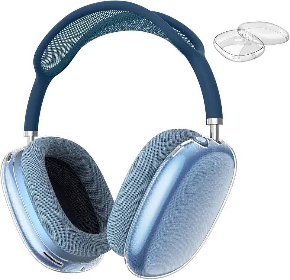 Fintie Hülle Kompatibel mit AirPods Max 2 (2026)/ AirPods Max 1 (2024/2020) Kabellose Kopfhörer, weiche TPU Klar Anti-Scratch Schutzhülle, Kristallklar